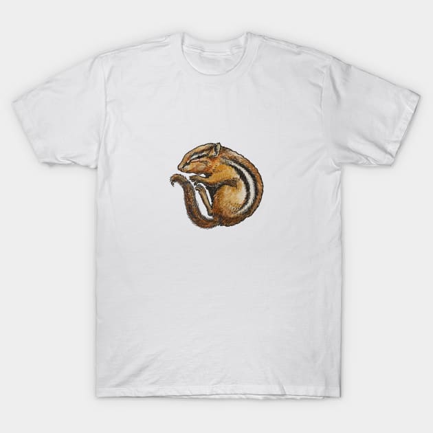 Sleeping Chipmunk T-Shirt by calebfaires